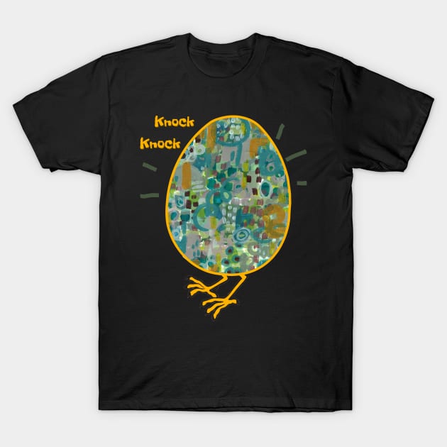 Art Acrylic artwork abstract Easter Egg Chicken leg T-Shirt by ArtFromK